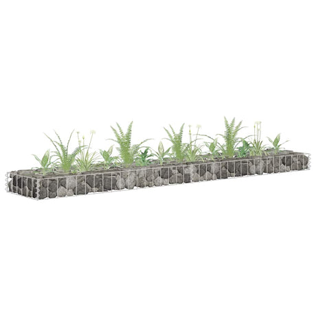Vidaxl Gabion Planter surélevé 180x30x10 cm en acier galvanisé