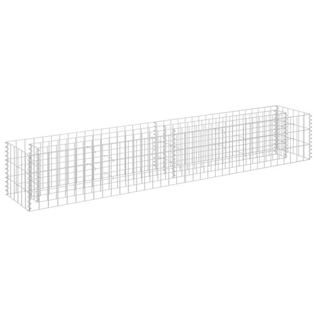 Vidaxl Gabion Planter surélevé 180x30x30 cm en acier galvanisé