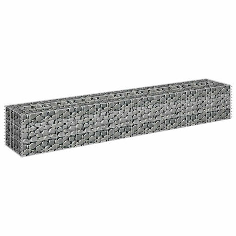 Vidaxl Gabion Planter surélevé 180x30x30 cm en acier galvanisé