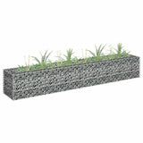Vidaxl Gabion Planter surélevé 180x30x30 cm en acier galvanisé