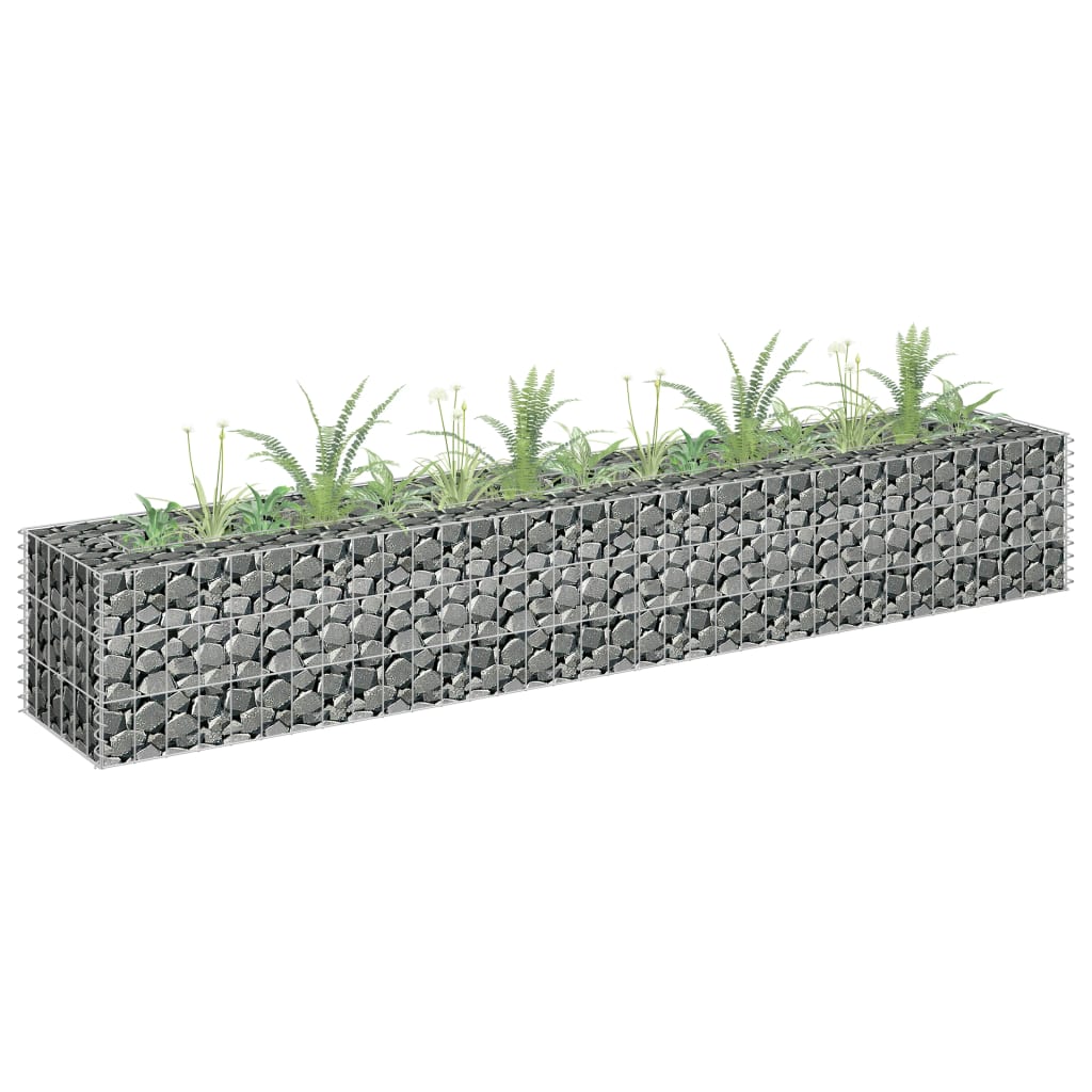 Vidaxl Gabion -Pflanzer erhöht 180 x 30 x 30 cm verzinkter Stahl