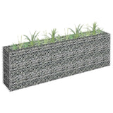 Vidaxl Gabion Planter surélevé 180x30x60 cm en acier galvanisé