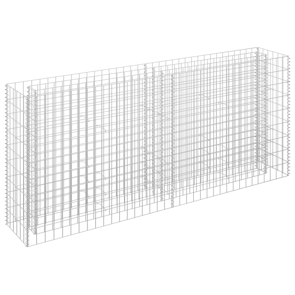 Vidaxl Gabion Planter surélevé 180x30x90 cm en acier galvanisé