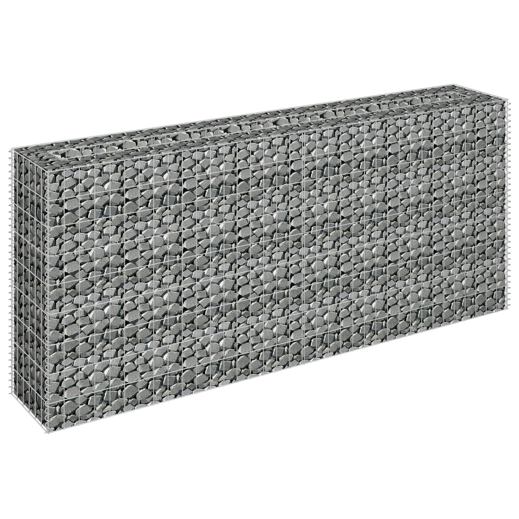 Vidaxl Gabion Planter surélevé 180x30x90 cm en acier galvanisé