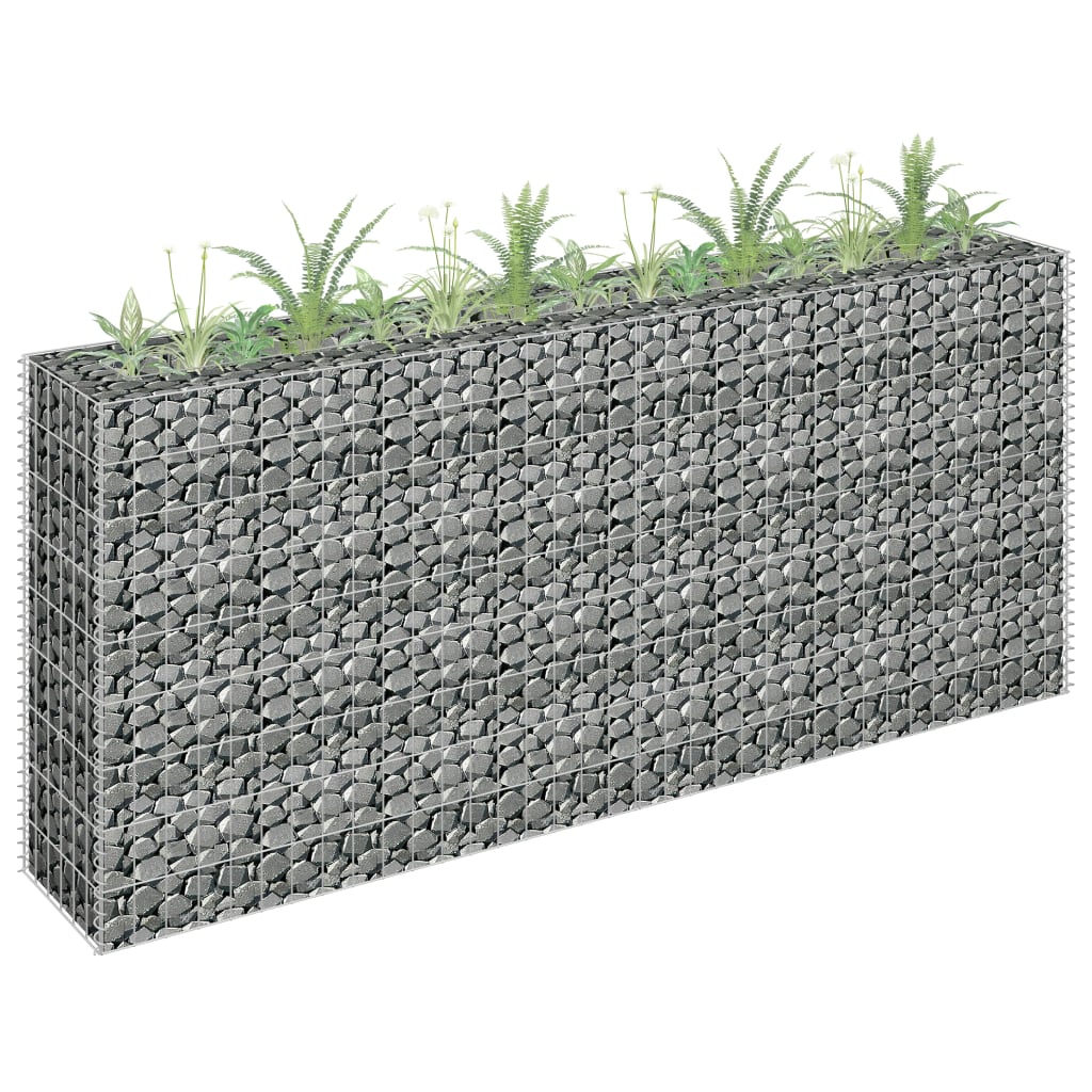 Vidaxl Gabion Sadzarka podniesiona 180x30x90 cm ocynkowana stal