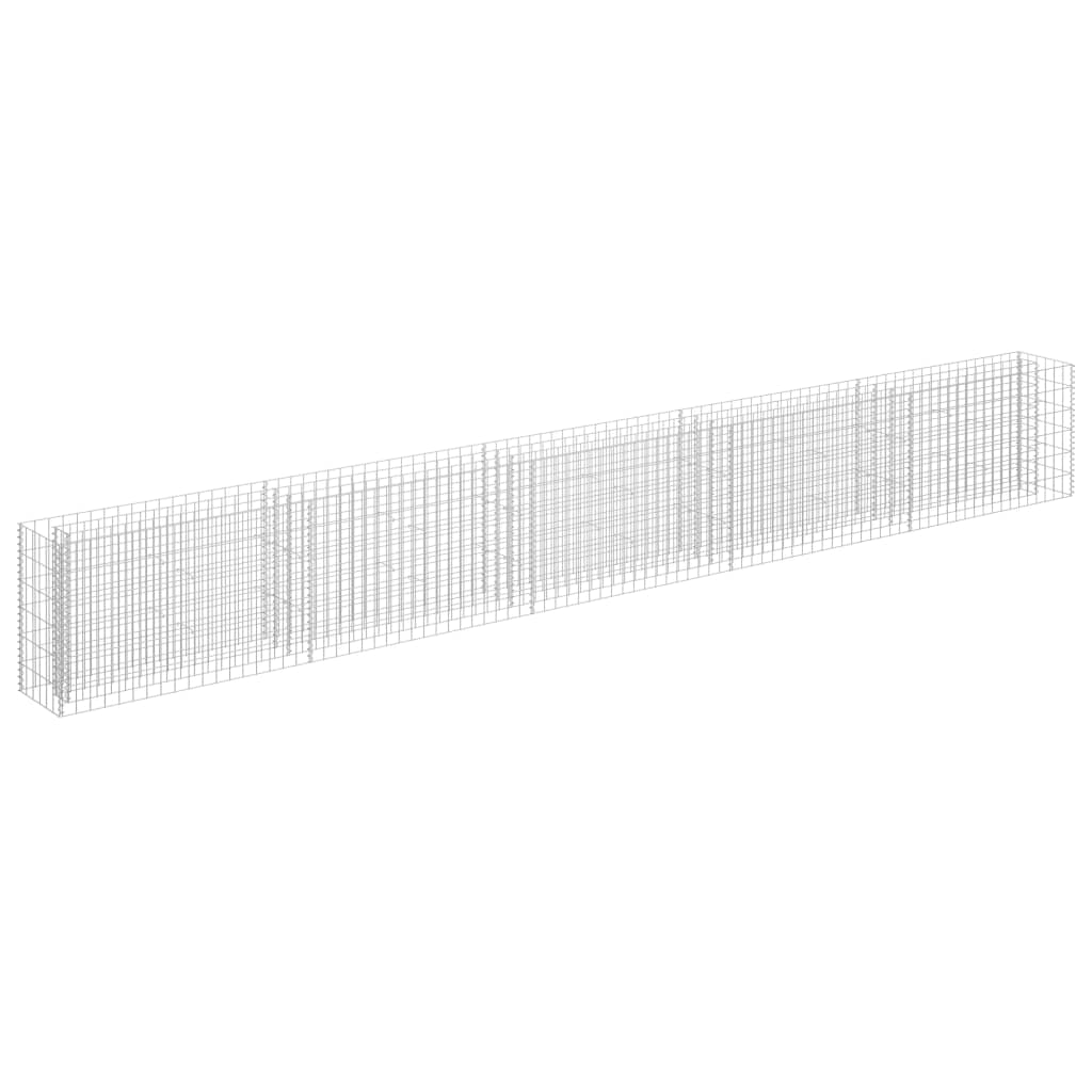 Vidaxl Gabion Planter hævet 450x30x60 cm galvaniseret stål