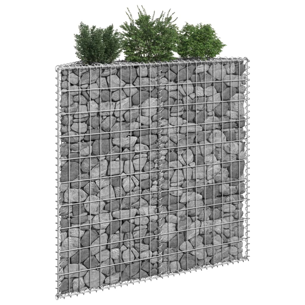 Vidaxl Gabion Planning Bucks Trapez 100x20x100 cm verzinkter Stahl