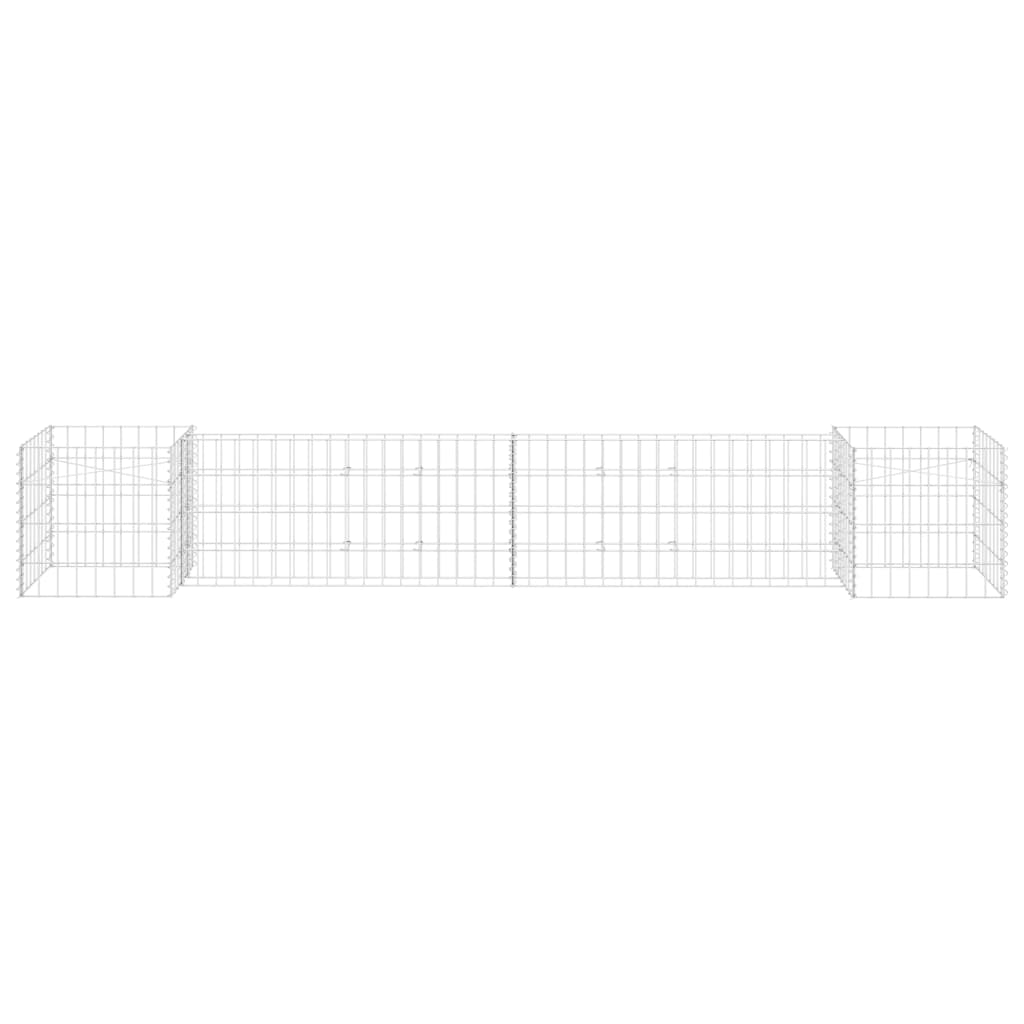 Vidaxl Gabion Planning Box H-formet 260x40x40 cm ståltråd