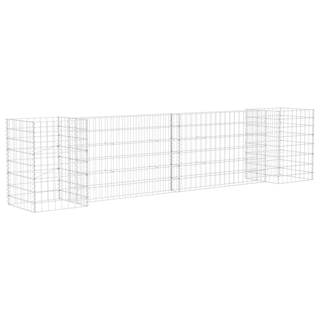 Vidaxl Gabion-Pflanzer H-förmig 260 x 40 x 60 cm Stahldraht