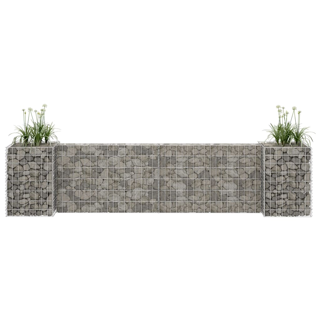 Vidaxl Gabion-Pflanzer H-förmig 260 x 40 x 60 cm Stahldraht