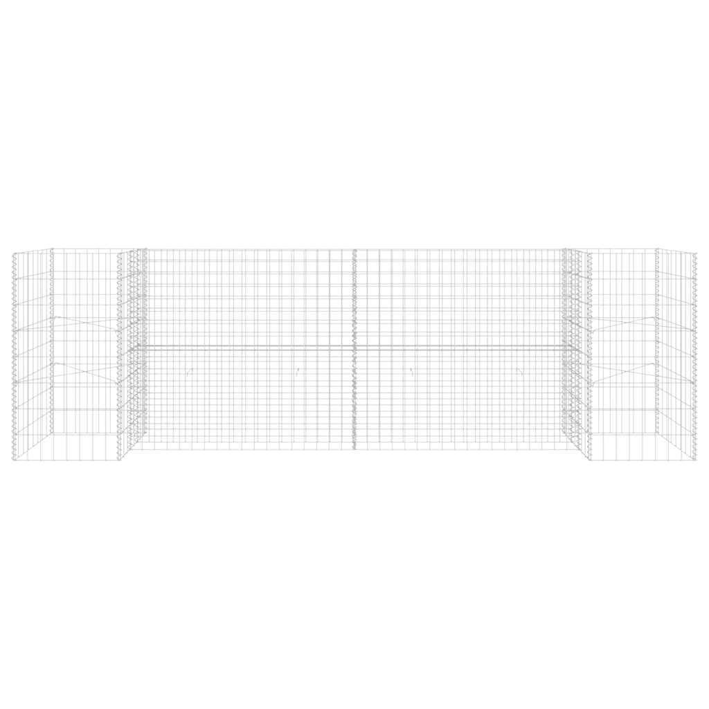 Vidaxl Gabion-Pflanzer H-förmig 260 x 40 x 80 cm Stahldraht