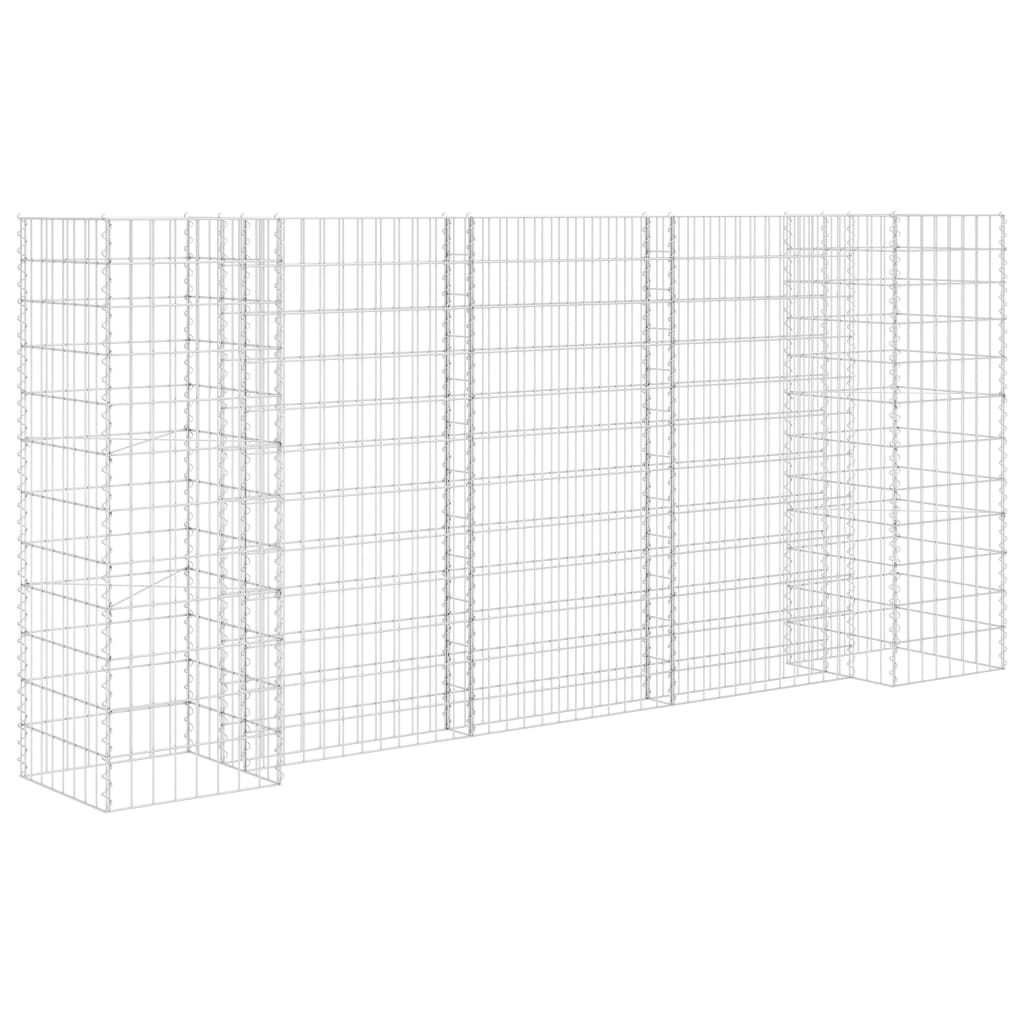 Vidaxl Gabion-Pflanzer H-förmig 260x40x120 cm Stahldraht