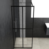 VidaXL Inloopdouchewand 118x190 cm transparant gehard glas