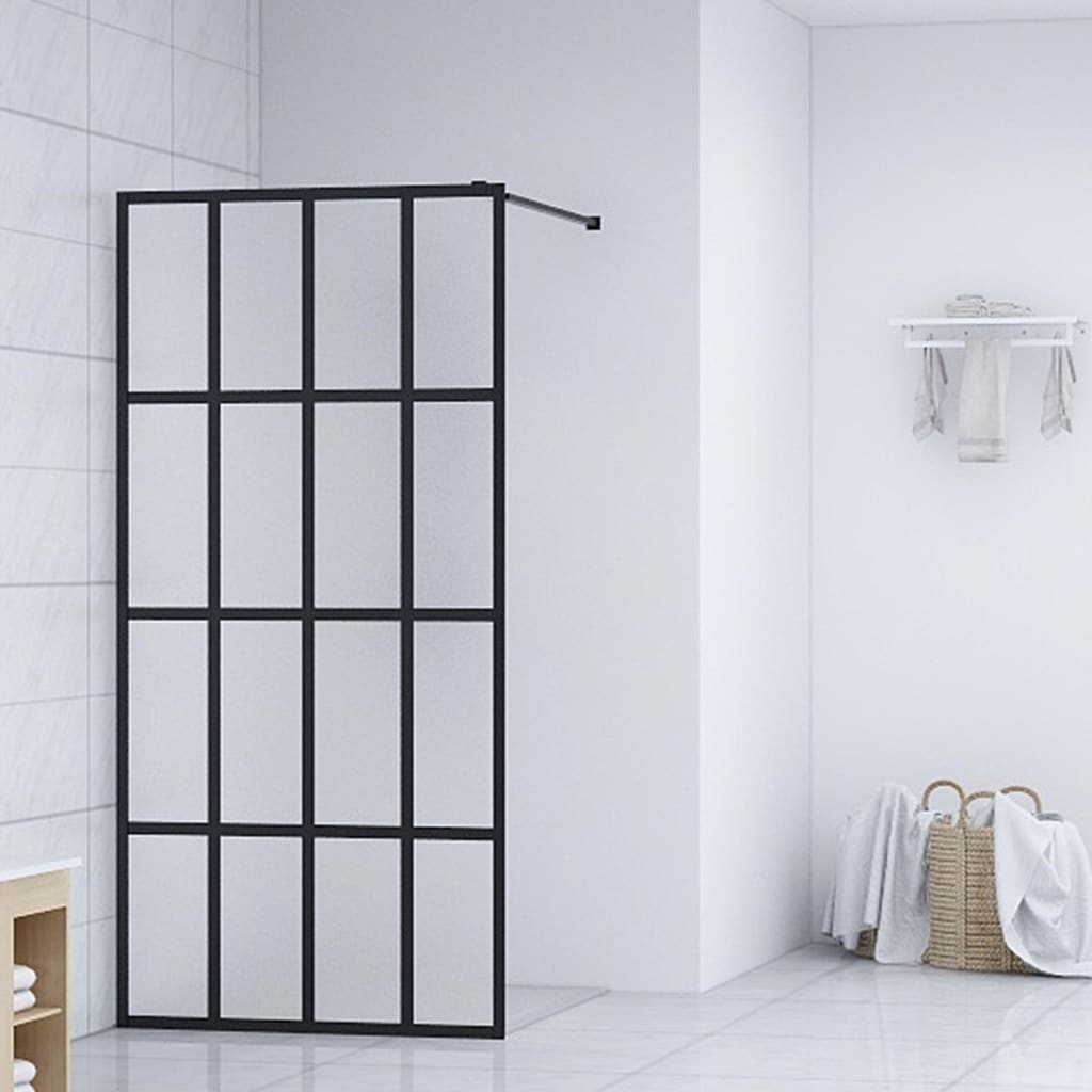 Vidaxl Walk -in Mur de douche 90x195 cm Verre trempée mate