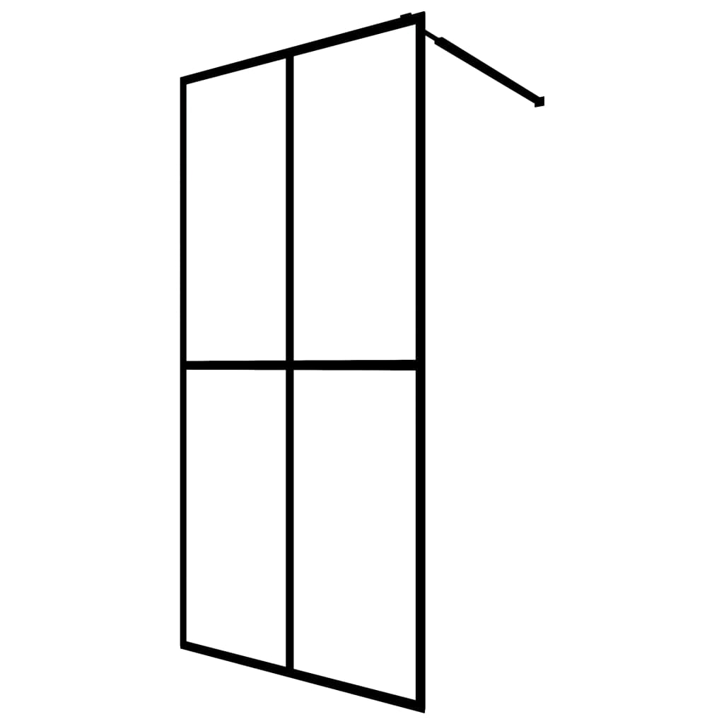 Vidaxl Walk -in Duschwand 118x190 cm Matte terminiertes Glas