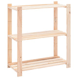 Vidaxl Storage Rack a 3 strati 80x38x90 cm in legno di pino solido 150 kg