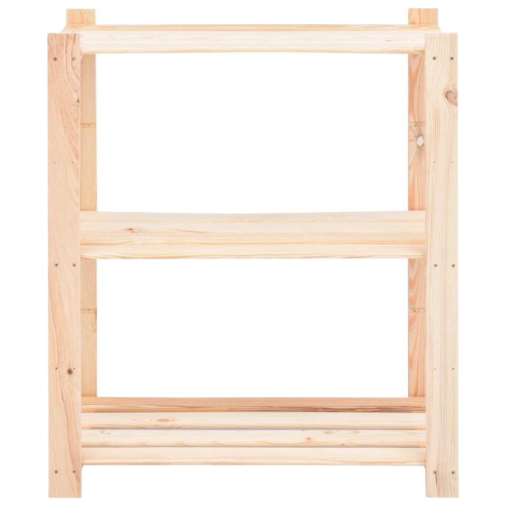 Vidaxl Storage Rack a 3 strati 80x38x90 cm in legno di pino solido 150 kg