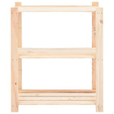 Vidaxl Storage Rack a 3 strati 80x38x90 cm in legno di pino solido 150 kg