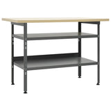 Vidaxl Workbench 120x60x85 cm de acero gris