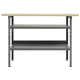 Vidaxl Workbench 120x60x85 cm de acero gris