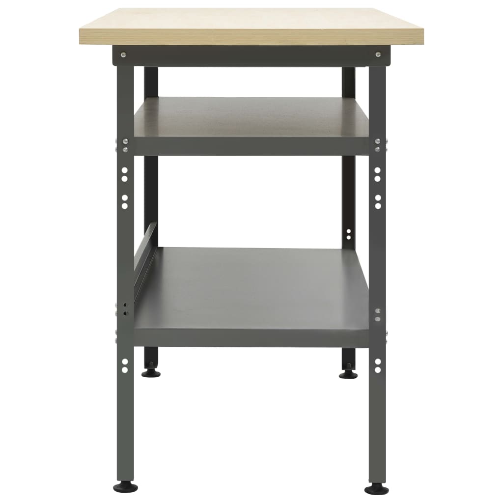 Vidaxl Workbench 120x60x85 cm de acero gris