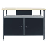 Vidaxl Workbench 120x60x85 cm Stahlschwarz