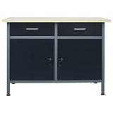 Vidaxl Workbench 120x60x85 cm in acciaio nero