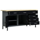 Vidaxl Workbench 160x60x85 cm en acier noir