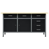 Vidaxl Workbench 160x60x85 cm steel black