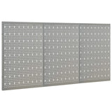 Vidaxl Hakepanel Wall -montato 3 pezzi 40x58 cm acciaio