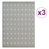 Vidaxl Hakepanel Mur-Mount de 3 PCS 40x58 cm en acier