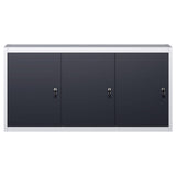 Armoire à outils Vidaxl pour le mur en métal gris et noir
