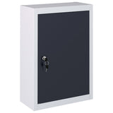 Armoire à outils Vidaxl pour le mur en métal gris et noir