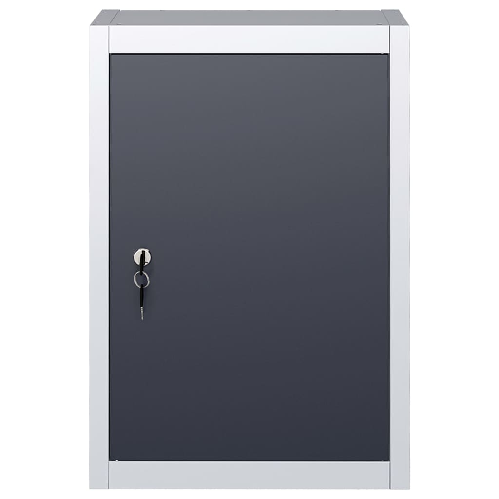 Armoire à outils Vidaxl pour le mur en métal gris et noir