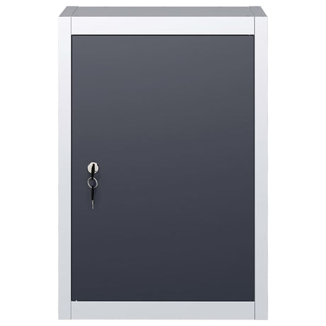 Armoire à outils Vidaxl pour le mur en métal gris et noir