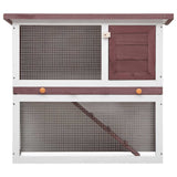 Vidaxl Rabbit Hutch pour l'extérieur avec 1 porte en bois brun