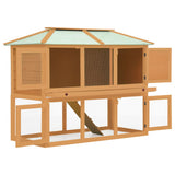 Vidaxl lapin loft deux étages de bois