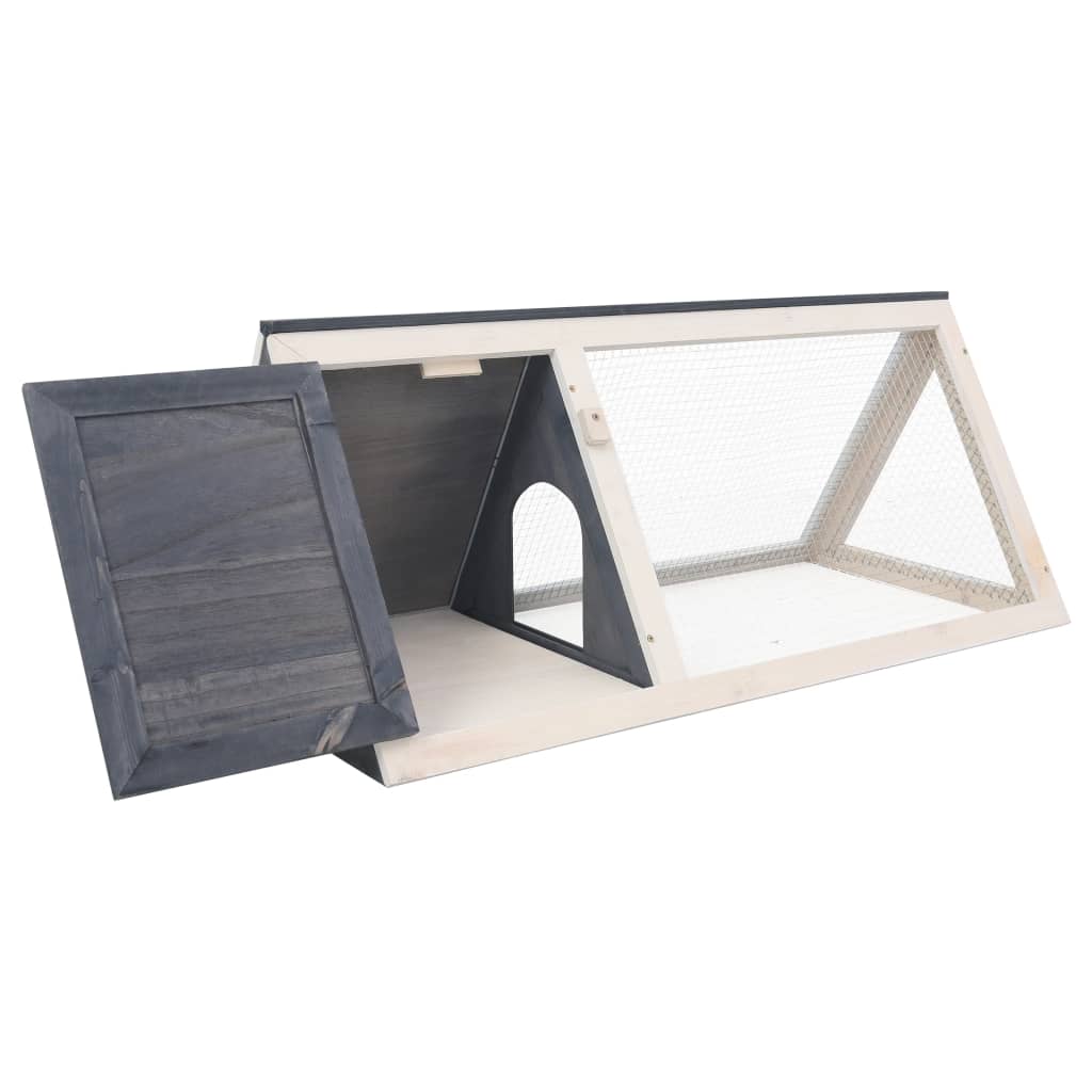 Vidaxl Rabbit Loft Wood Gray