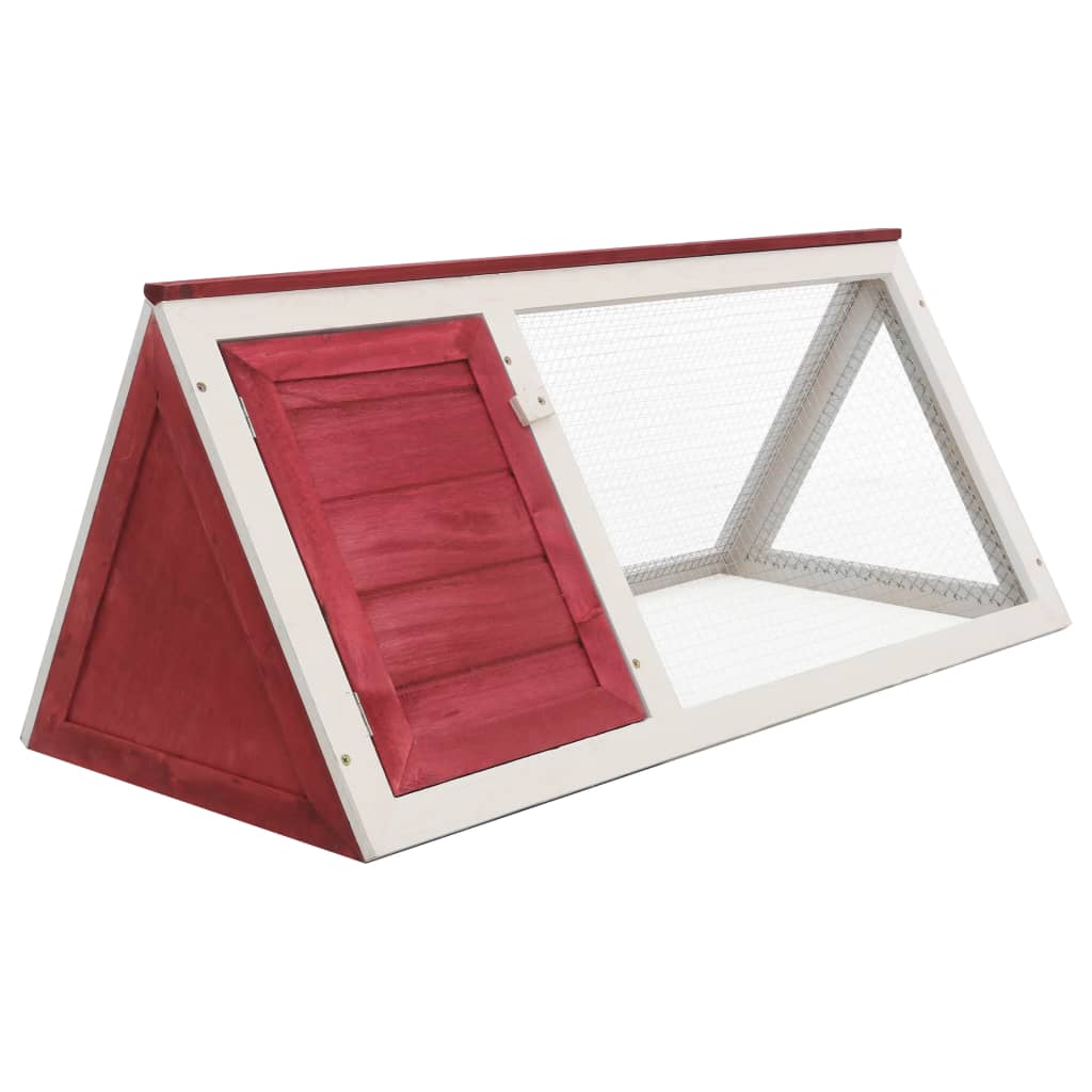 Vidaxl lapin loft bois rouge