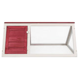 Vidaxl lapin loft bois rouge