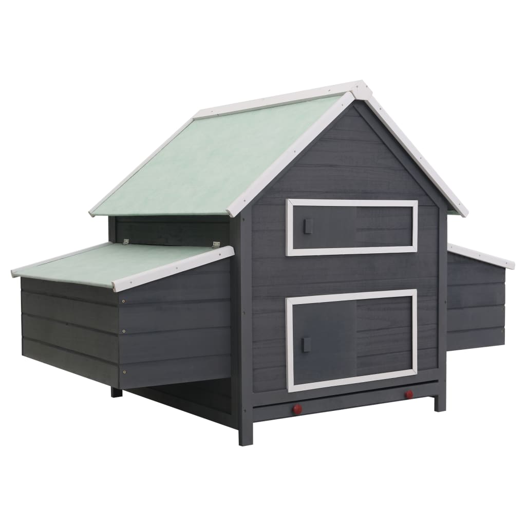 Vidaxl Chicken Coop 157x97x110 cm in legno grigio