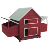 Vidaxl Chicken Coop 157x97x110 cm in legno rosso