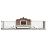 Vidaxl Rabbit Hutch 310x70x87 cm Pine solide et Pangs Mocha