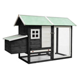 Vidaxl Poulet Coop 170x81x110 cm Pine solide et gris de pina