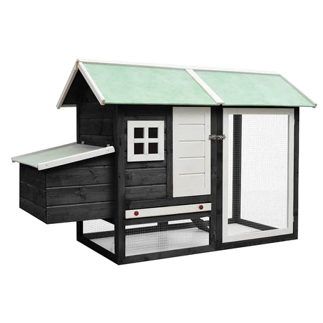 Vidaxl Poulet Coop 170x81x110 cm Pine solide et gris de pina
