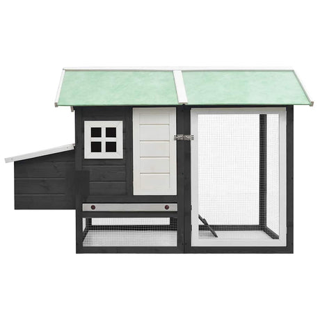 Vidaxl Poulet Coop 170x81x110 cm Pine solide et gris de pina