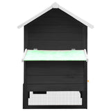 Vidaxl Poulet Coop 170x81x110 cm Pine solide et gris de pina