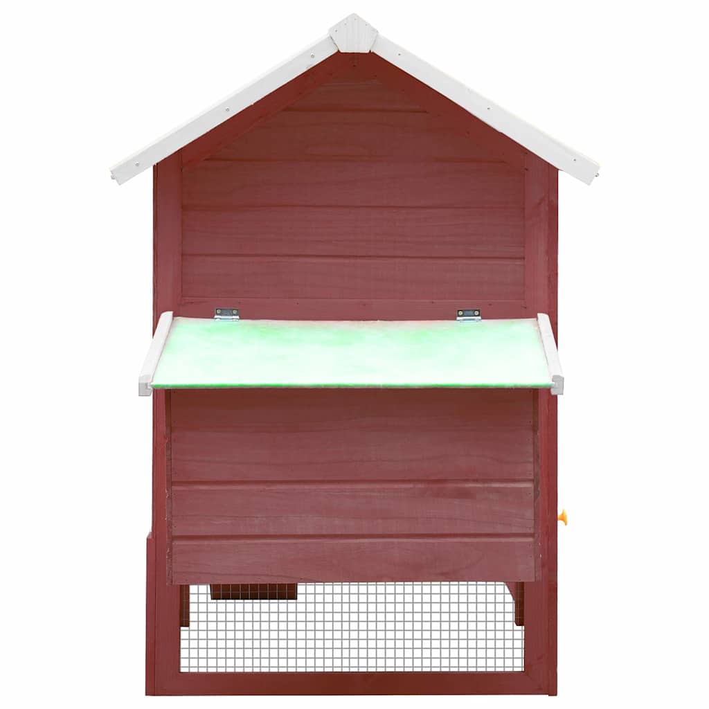 Vidaxl Poulet Coop 170x81x110 cm Pine solide et pin mocha