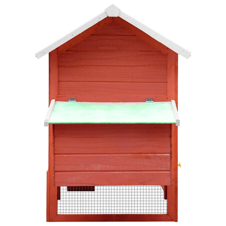Vidaxl Poulet Coop 170x81x110 cm Pine solide et rouge en pin