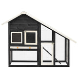Vidaxl Rabbit Hutch 140x63x120 cm en pin massif et blanc